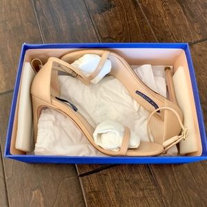 Stuart Weitzman Adobe Beige NUDISTSONG STRAP SANDAL